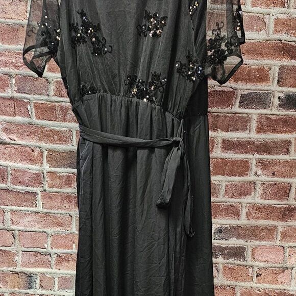 Women's PINUP FASHION Mesh Splicing Irregular Hem Dress 18W - Picture 6 of 6